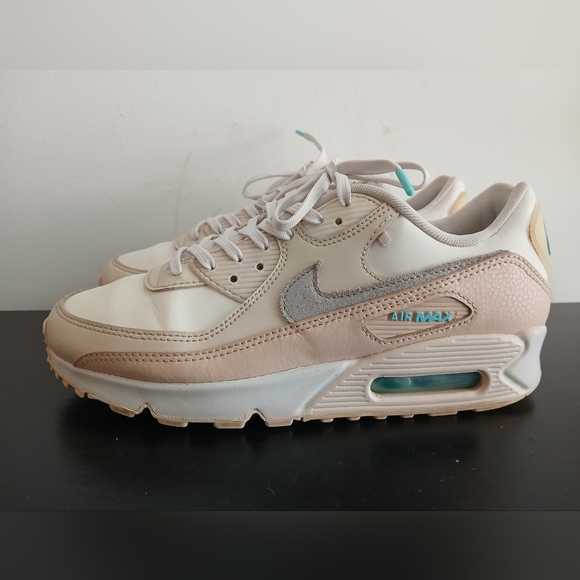 Nike Shoes - Nike Air Max 90 Womens 6.5 Tan Turquoise Shoes  Shimmer 90s